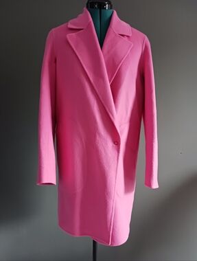 THEORY Clairene Pink Orchid Coat Size S